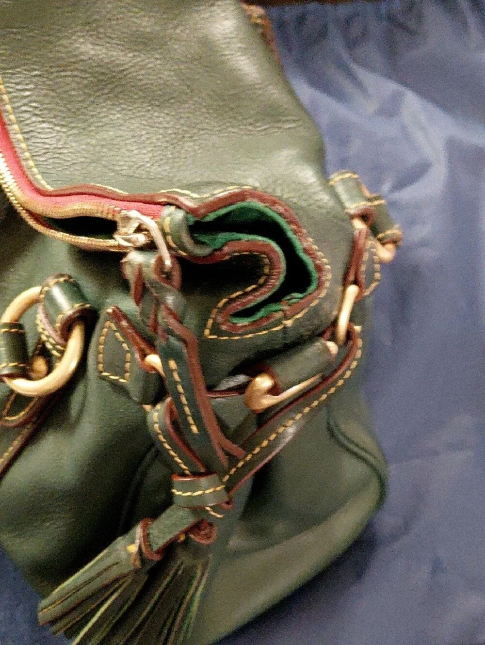 Dooney & Bourke Large Florentine Satchel In Ivy